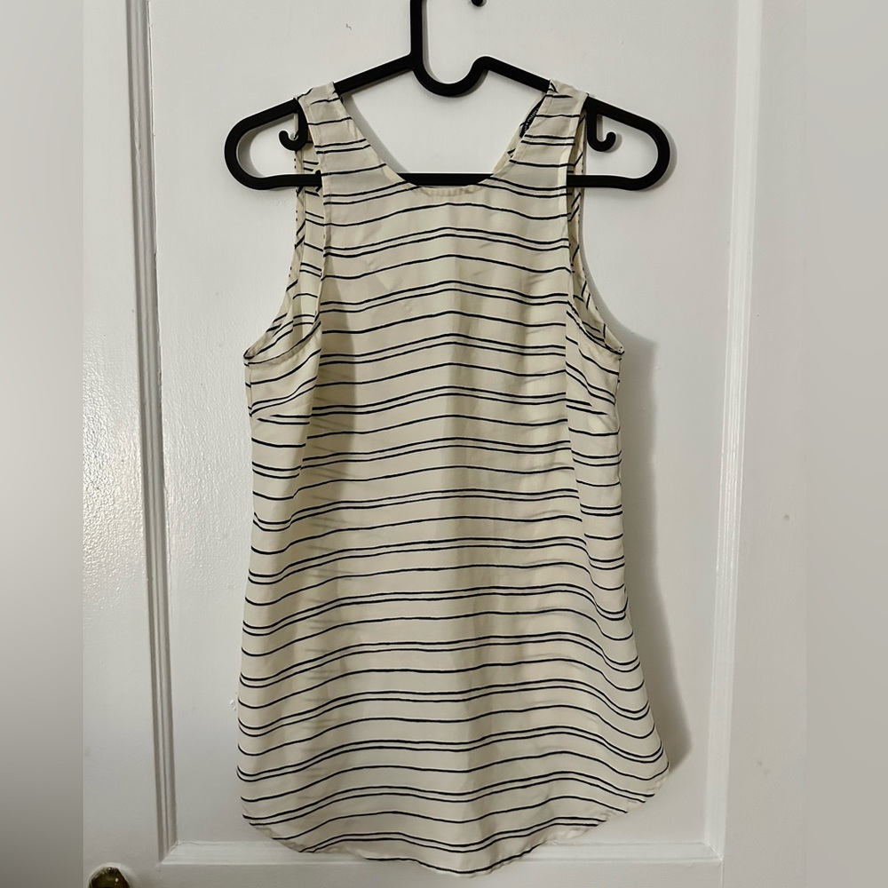 Whowhatwear striped shell top